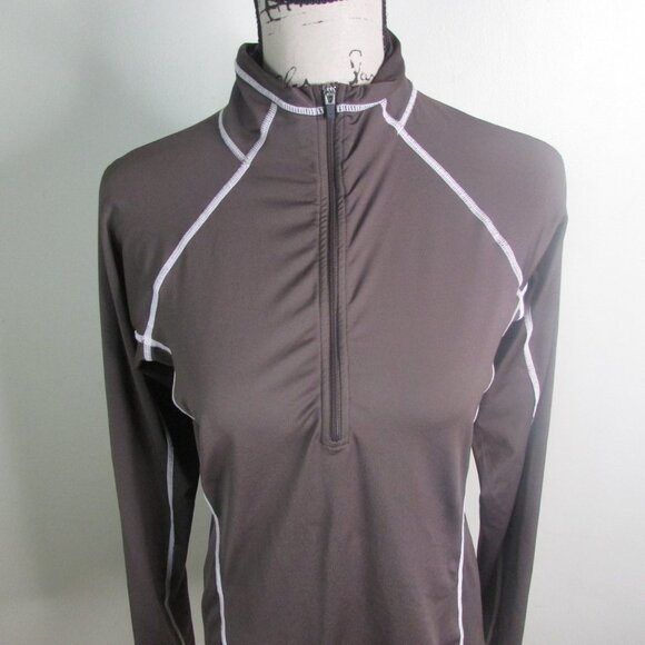 Cloudveil Pullover Jacket Top M Brown 1/2 Zip - Picture 3 of 12